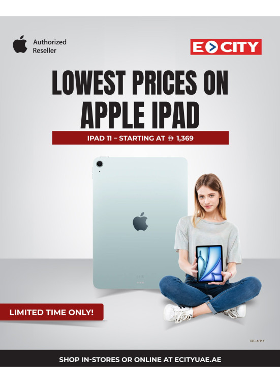 Lowest Prices On Apple Ipad from ECity until 20th June ECity UAE