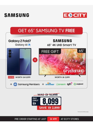 Get a FREE 65" Samsung TV