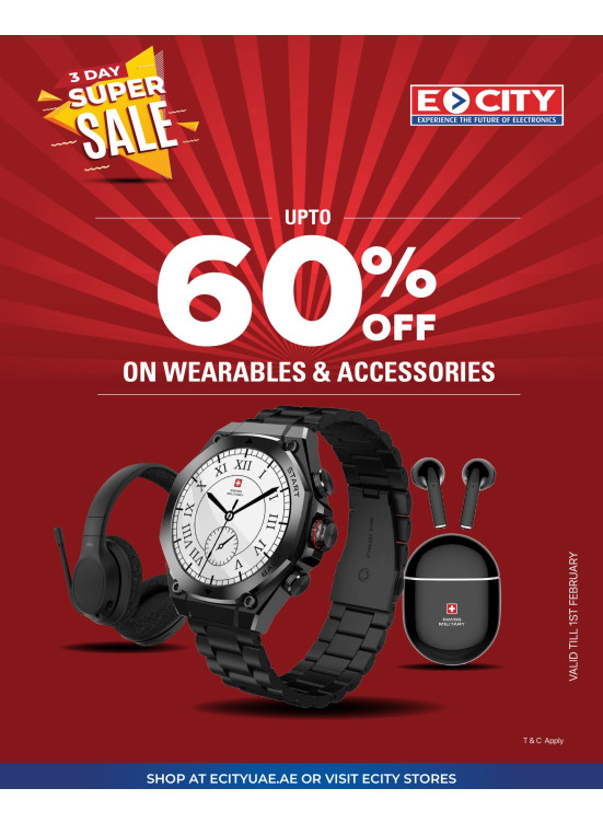 Up To 60% On Accessories & Wearables