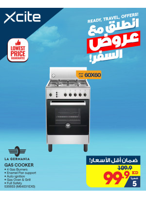 Travel Offers on Gas Cookers