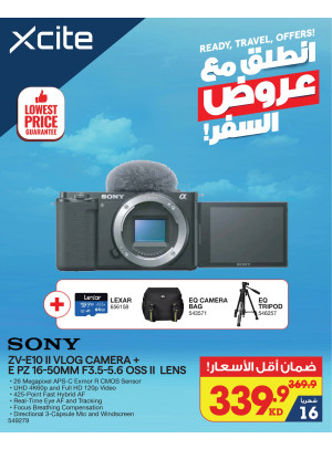 Travel Offers on Sony Cameras