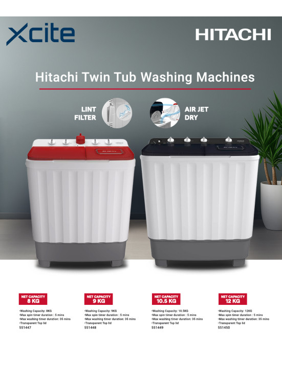 متوفر الآن - Hitachi Twin Tub