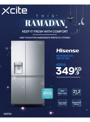 Available now - Side-by-Side Refrigerator