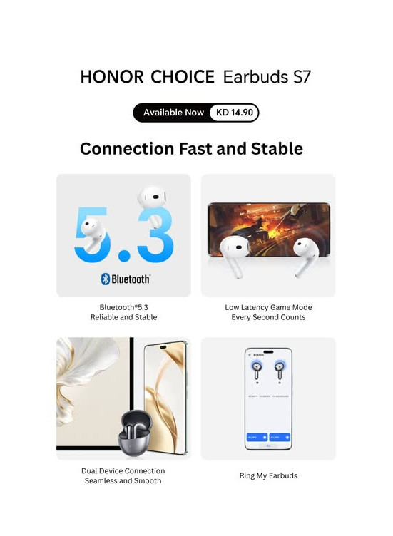 وصل حديثا - HONOR CHOICE Earbuds S7