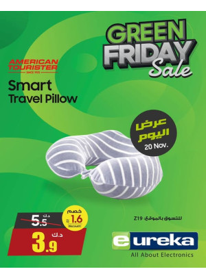 Green Friday Sale On Smart Travel Pillow
