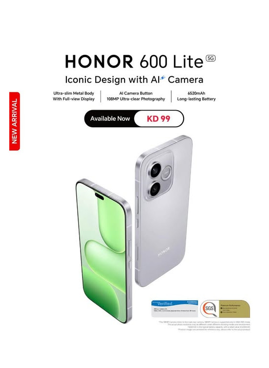 Available now - HONOR 600 Lite