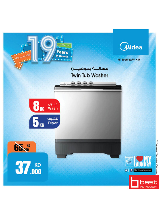 Midea Anniversary Offers on Twin Tub Washers