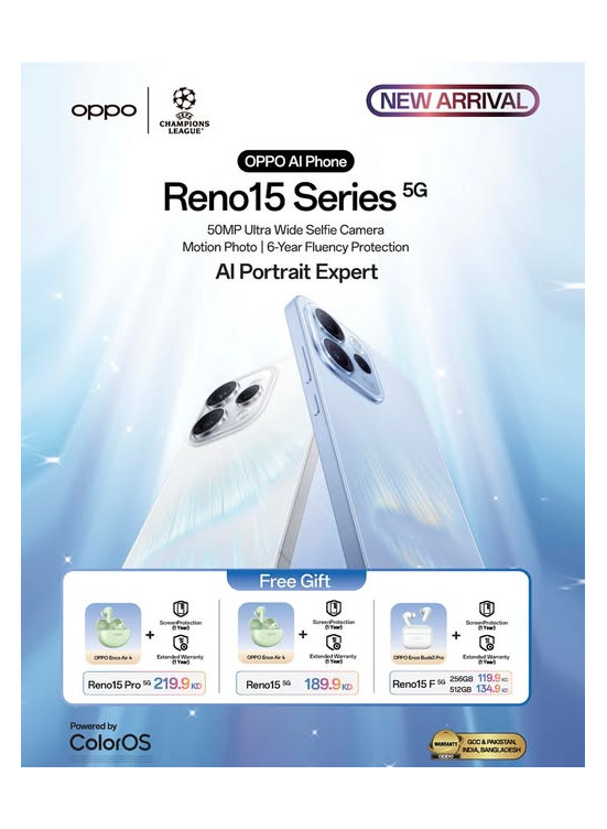 عرض خاص على Reno 15 Series