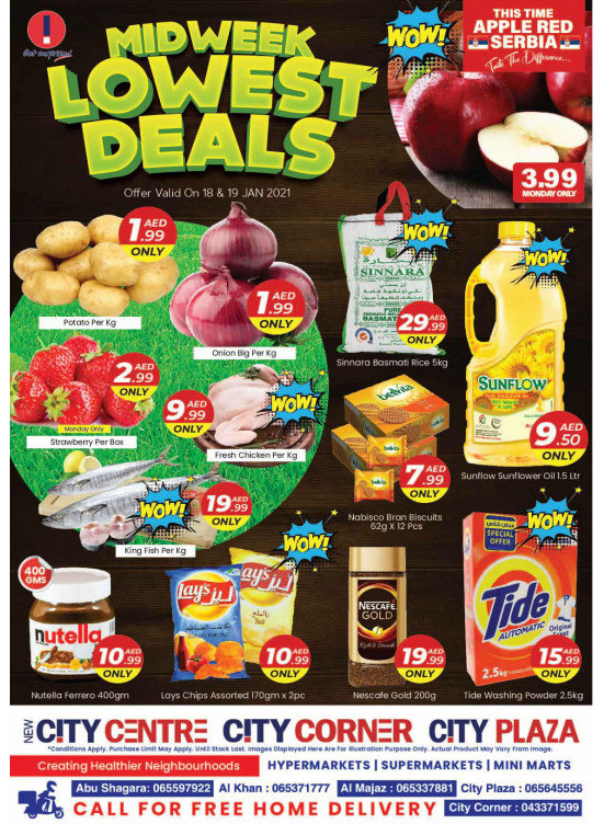 Midweek Lowest Deals