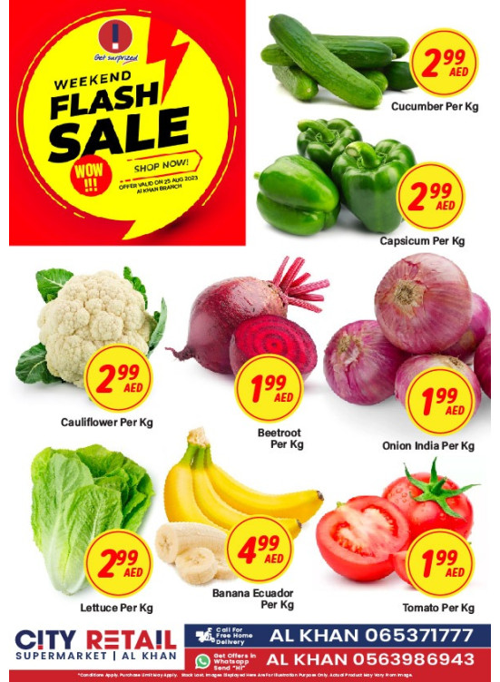 Flash Sale - Al Khan from City Retail until 25th August - City Retail