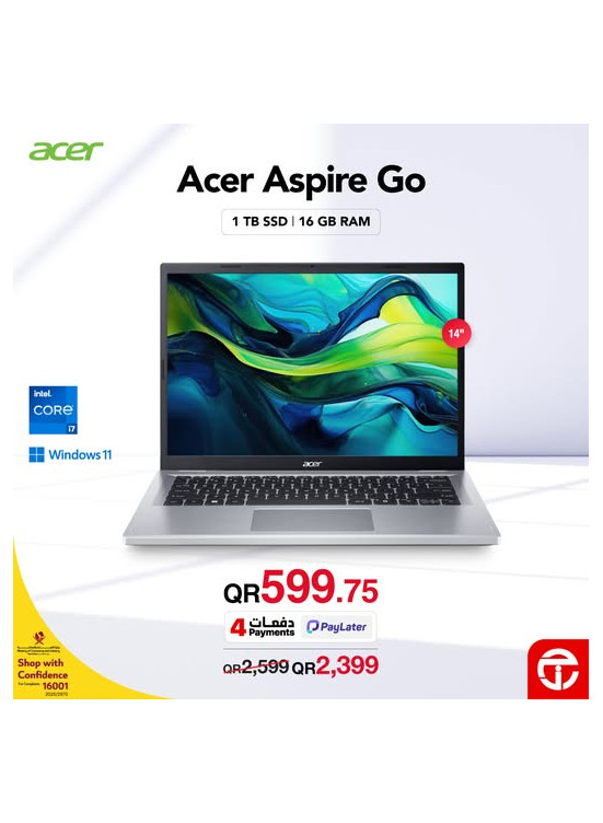 Great Price on Acer Aspire Go Laptop