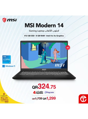 سعر رائع على لابتوب MSI Modern 14