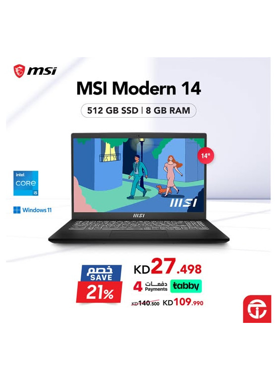 Save 21% on MSI Modern Laptop