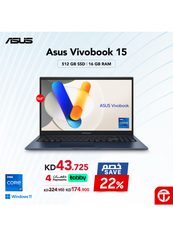 خصم 22% على لابتوب Asus Vivobook 15