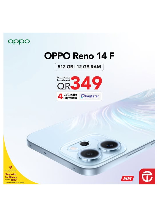 Special Offers on OPPO Reno 14 F Smartphone
