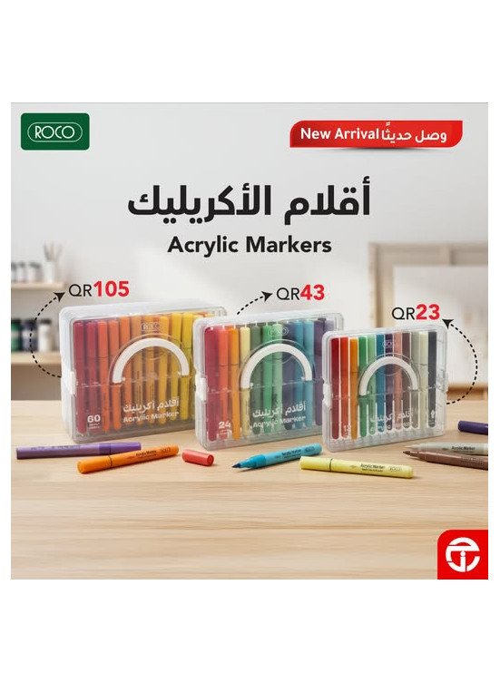 New Arrival - Roco Brush Fiber Tip Acrylic Markers