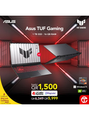 سعر مميز على لابتوب الألعاب Asus TUF