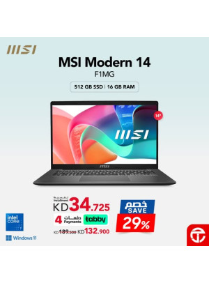 Save Up To29% On MSI Modern 14 F1MG laptop
