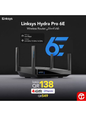 سعر مميز على جهاز الراوتر اللاسلكي Linksys Hydra Pro 6E