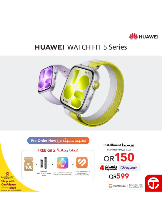 Pre-Order Now - Huawei Watch Fit 5 Series