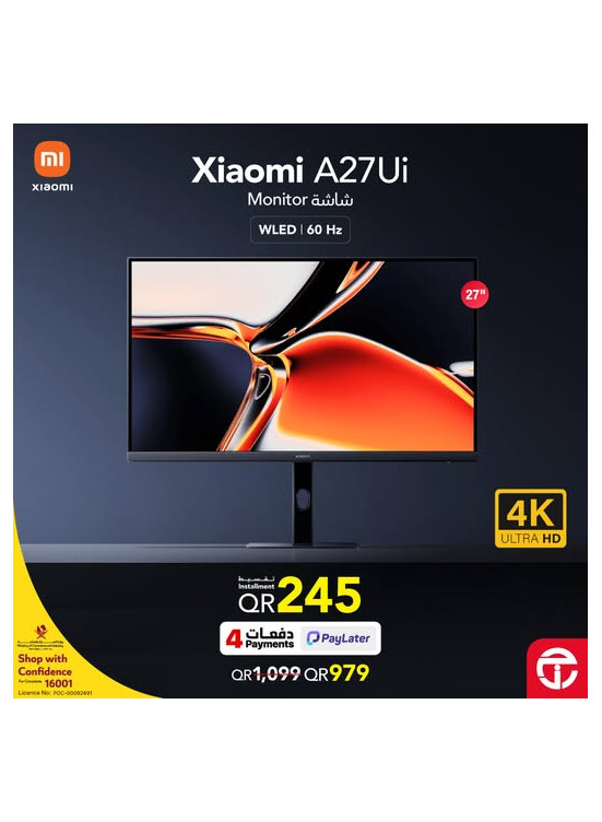 Great Price on Xiaomi A27UI 27"" Monitor