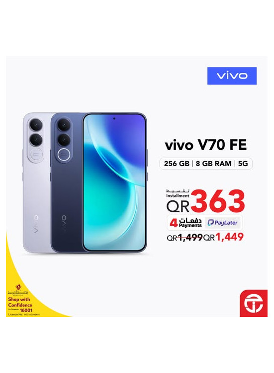 Great Price on Vivo V70 FE Smartphone