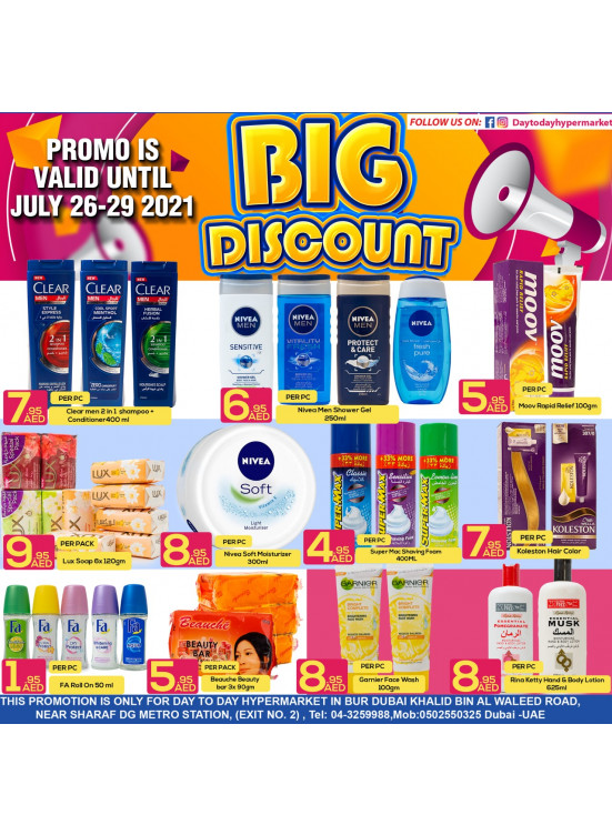 Big Discount Al Fahidi, Dubai from Day To Day until 29th July Day