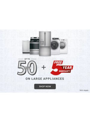 تنزيلات حتى 50% على الأجهزة المنزلية الكبيرة