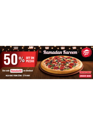 خصم البيتزا 50%