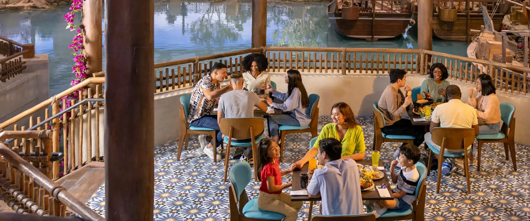 Underwater dining view at SeaWorld Abu Dhabi restaurants