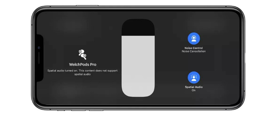 Spatial audio feature on AirPods Pro