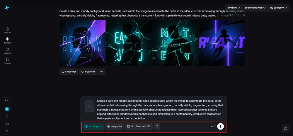 Adjust parameters and output