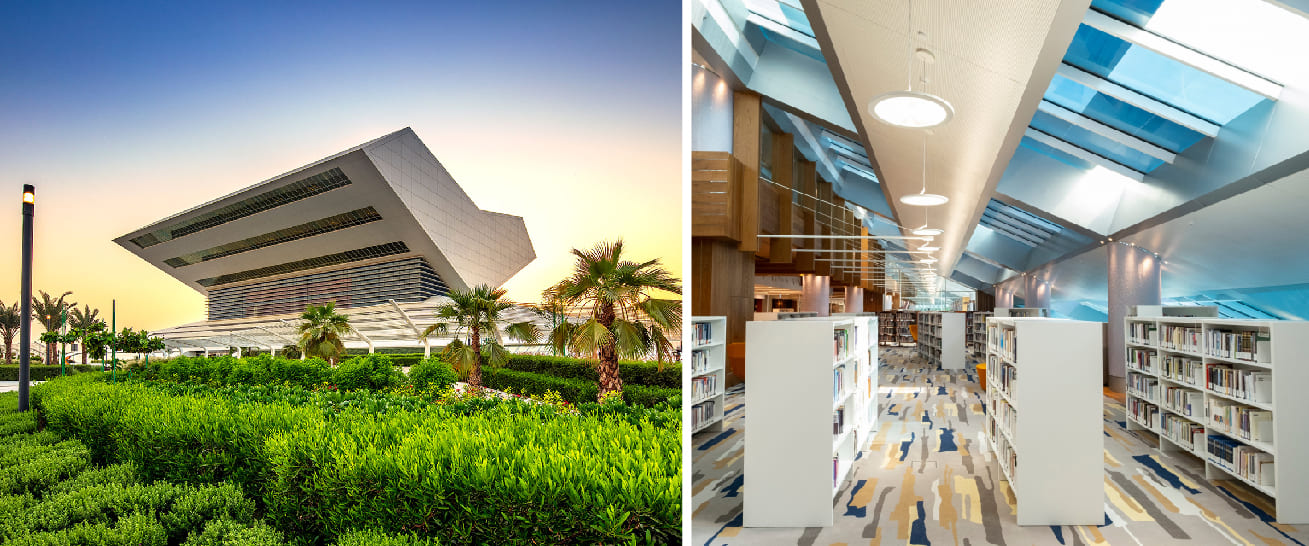 Mohammed Bin Rashid Library free cultural attraction in Al Jaddaf Dubai