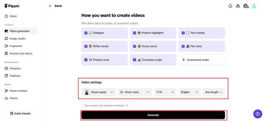 Step 2: Customize your video