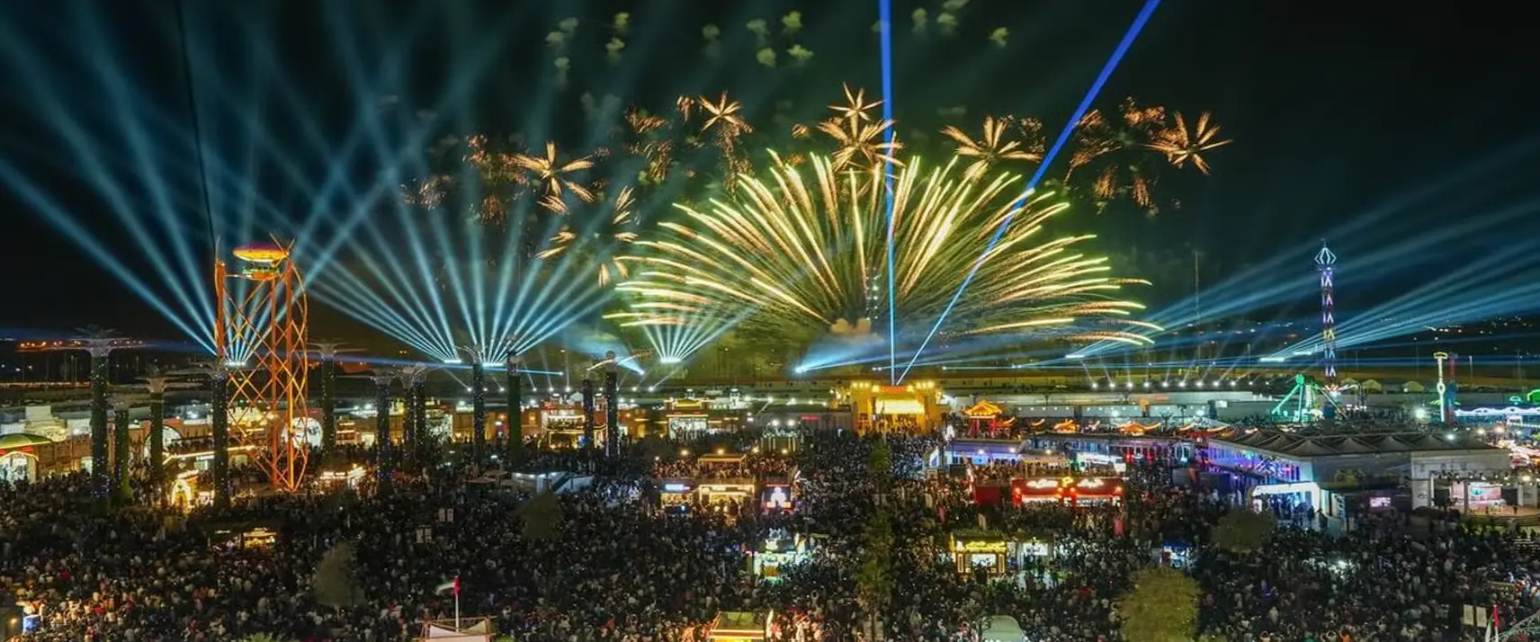 Sheikh Zayed Festival fireworks and cultural pavilions in Al Wathba