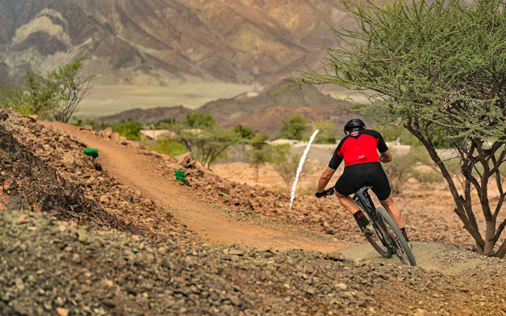 mountain biking trails at Hatta Wadi Hub in the Hajar Mountains