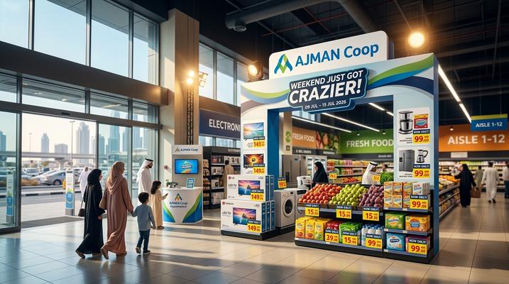 عروض تعاونية عجمان: نهاية أسبوع أكثر حماسًا من 9 إلى 15 يوليو 2026 في عجمان، الإمارات