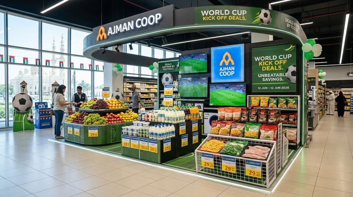 عروض تعاونية عجمان لانطلاقة كأس العالم 2026 في عجمان، الإمارات – خصومات تصل إلى 50%
