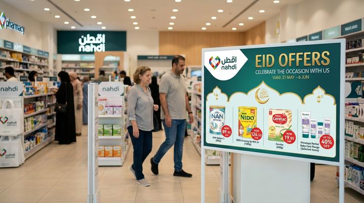 عروض العيد من صيدلية النهدي في السعودية والإمارات: خصومات حتى 50% على العناية بالبشرة والشعر - مايو-يونيو 2026