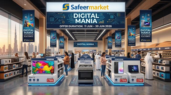Al Safeer Hypermarket Digital Mania: Up to 62% Off on Cooling & Home Appliances in UAE (11-30 Jun 2026)