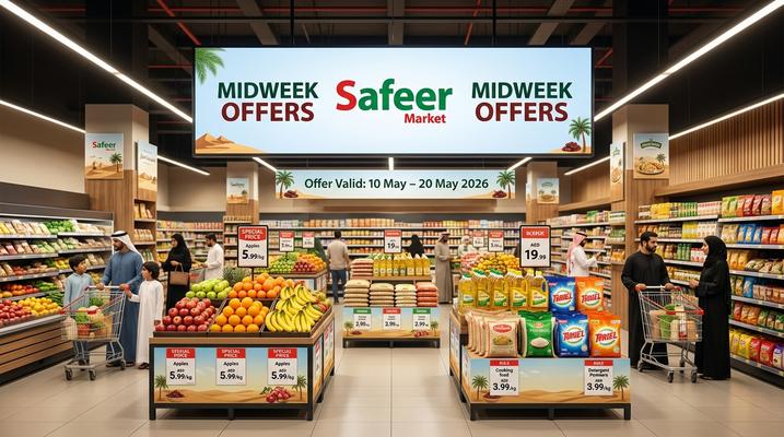 Al Safeer Hypermarket Midweek Offers UAE – Discounts on Fruits, Meat & More (May 18-20, 2026)