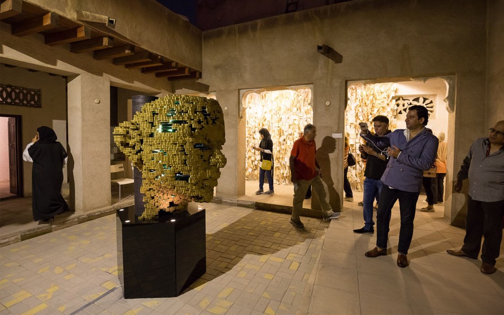 Art exhibit at Sikka Art Festival Dubai 2026 in Al Shindagha