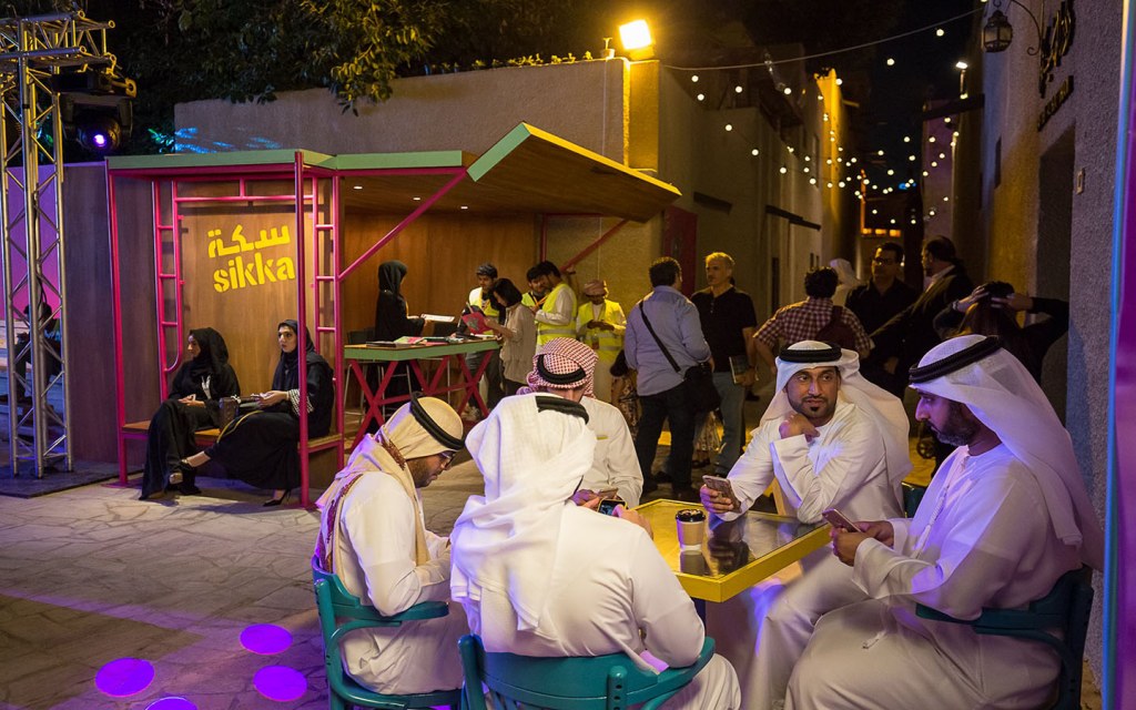 Visitors exploring Sikka Art Festival 2026 in Al Shindagha Historical Neighbourhood