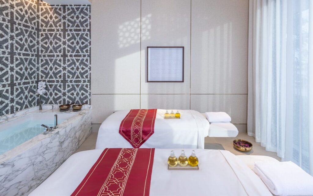 Luxurious treatment room at Anantara Spa Ras Al Khaimah