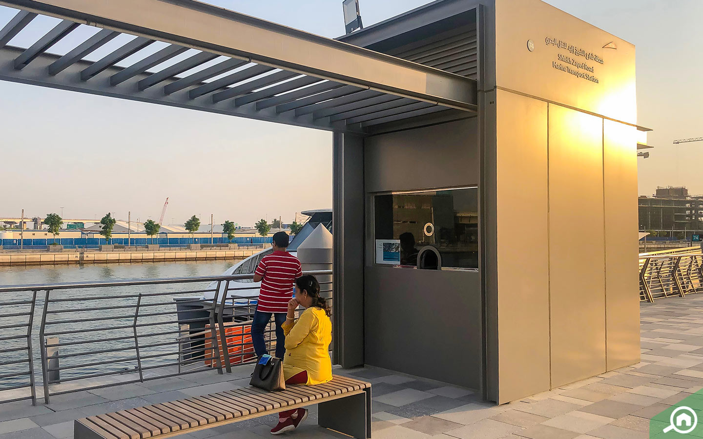 Dubai Ferry ticket booth at a marine transport station