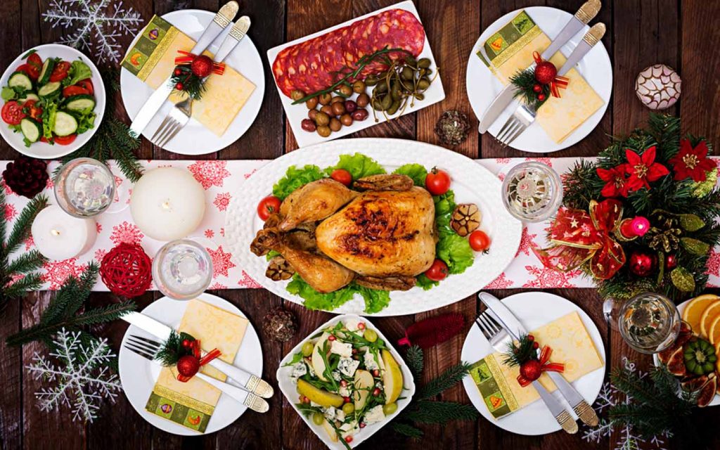 Festive turkey takeaway spread from SocialBee with roast veg and gravy