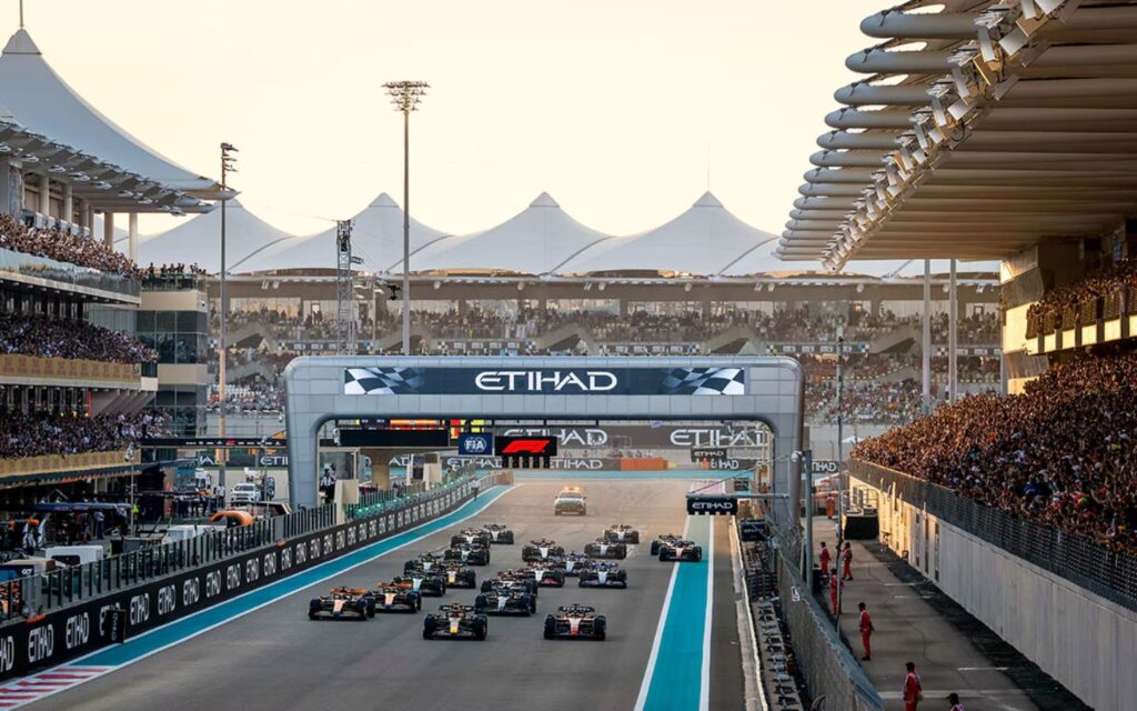fans at Yas Marina Circuit during Abu Dhabi Grand Prix weekend