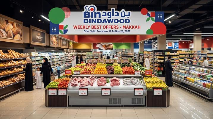 عروض بن داود الأسبوعية في مكة السعودية – خصومات تصل إلى 51% على المواد الغذائية والمنزلية