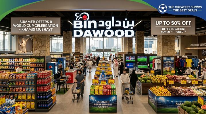 Bin Dawood World Cup & Summer Offers 2026 in Khamis Mushayt – Grocery & Household Deals (Jul 1–14)