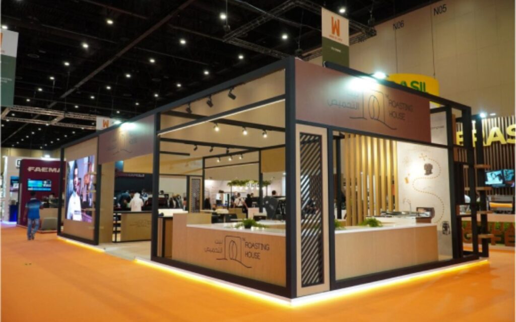 custom space-only exhibition stand at World of Coffee Dubai 2026